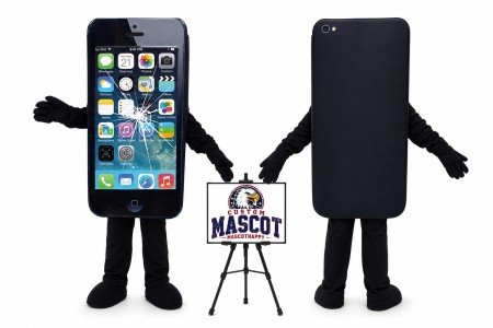 Damaged Broken Iphone Phone Mascot Costume