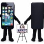 Damaged Broken Iphone Phone Mascot Costume