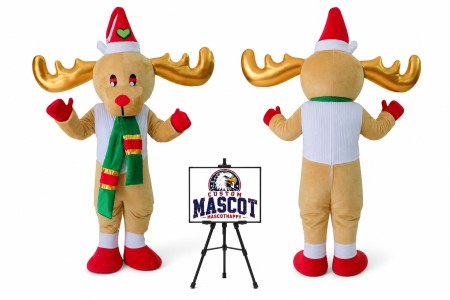 Deer Reindeer Christmas Mascot Costume for Christmas Events