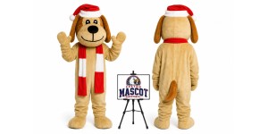 Deluxe Christmas Dog Mascot Costume for Christmas Events Deluxe Christmas Dog Mascot Costume for Christmas Events