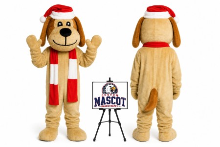 Deluxe Christmas Dog Mascot Costume for Christmas Events