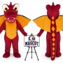 Dragon Cartoon Plush Fire Pterosaur Mascot Costume