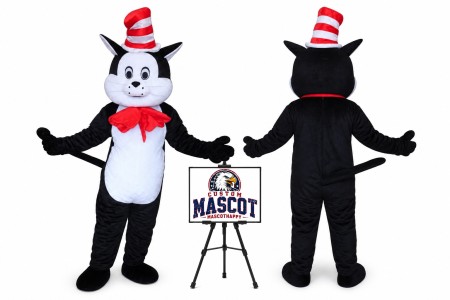 Dr. Seuss Cat In The Hat Mascot Costume