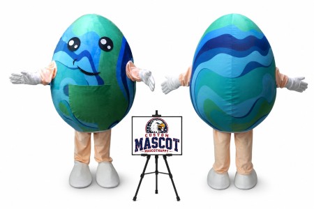 Earth Globe Egg Easter Mascot Costume for Easter Events