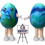 Earth Globe Egg Easter Mascot Costume for Easter Events