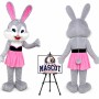 Easter Funny Bunny Rabbit Mascot Costume for Easter Events