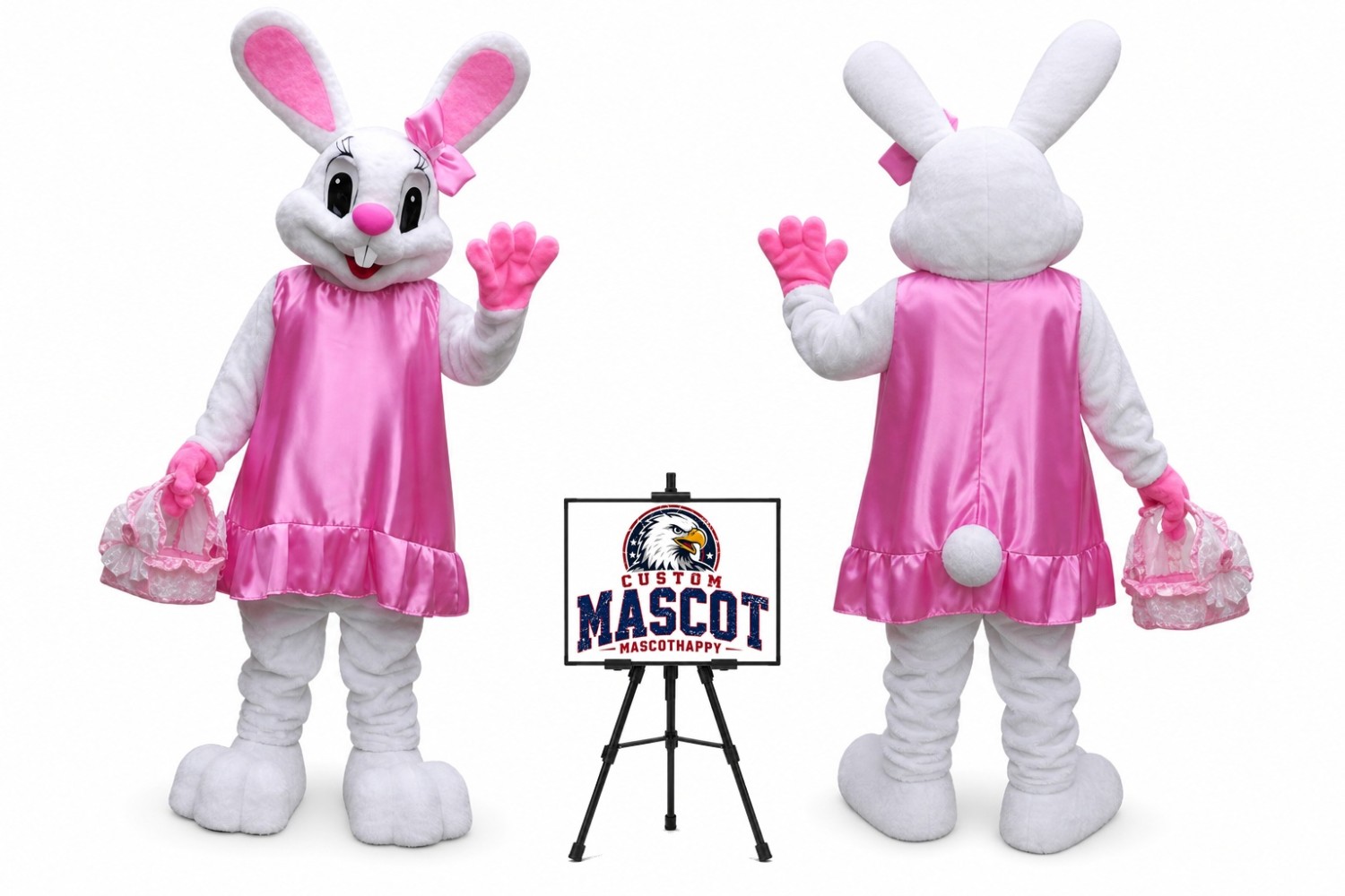 Easter Mrs. Bunny Mascot Costume for Easter Events Easter Mrs. Bunny Mascot Costume for Easter Events