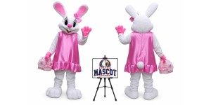 Easter Mrs. Bunny Mascot Costume for Easter Events Easter Mrs. Bunny Mascot Costume for Easter Events