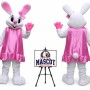 Easter Mrs. Bunny Mascot Costume for Easter Events