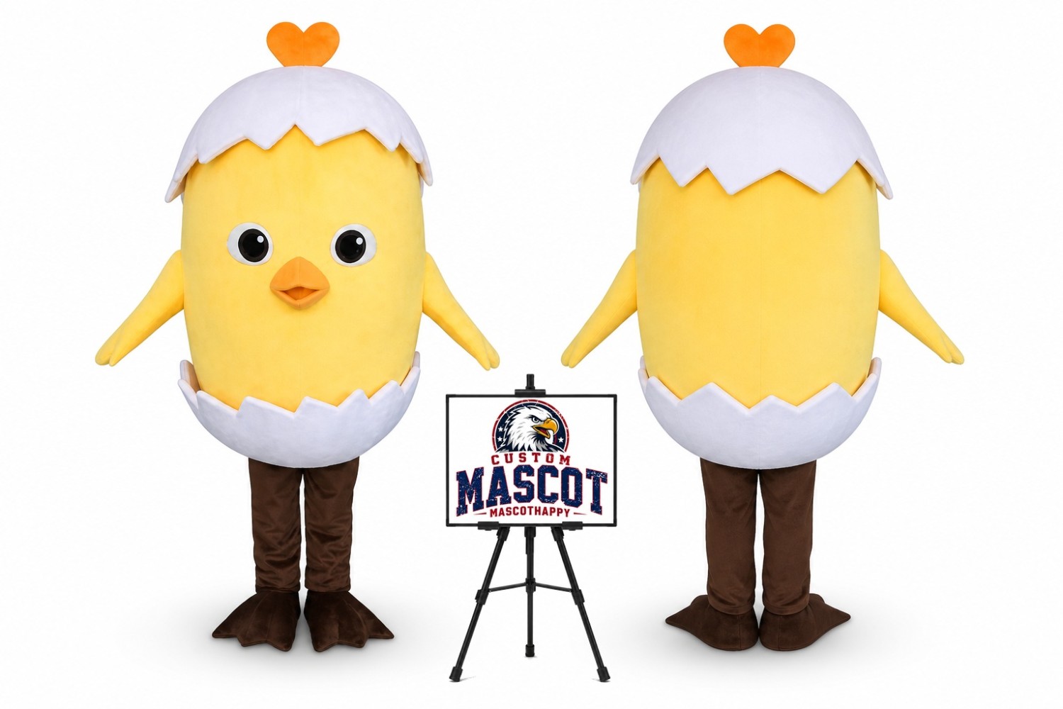 Eggshell Chick Mascot Costume for Easter Events