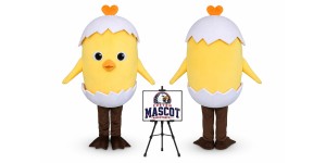 Eggshell Chick Mascot Costume for Easter Events