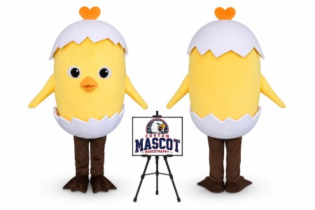 Eggshell Chick Mascot Costume for Easter Events