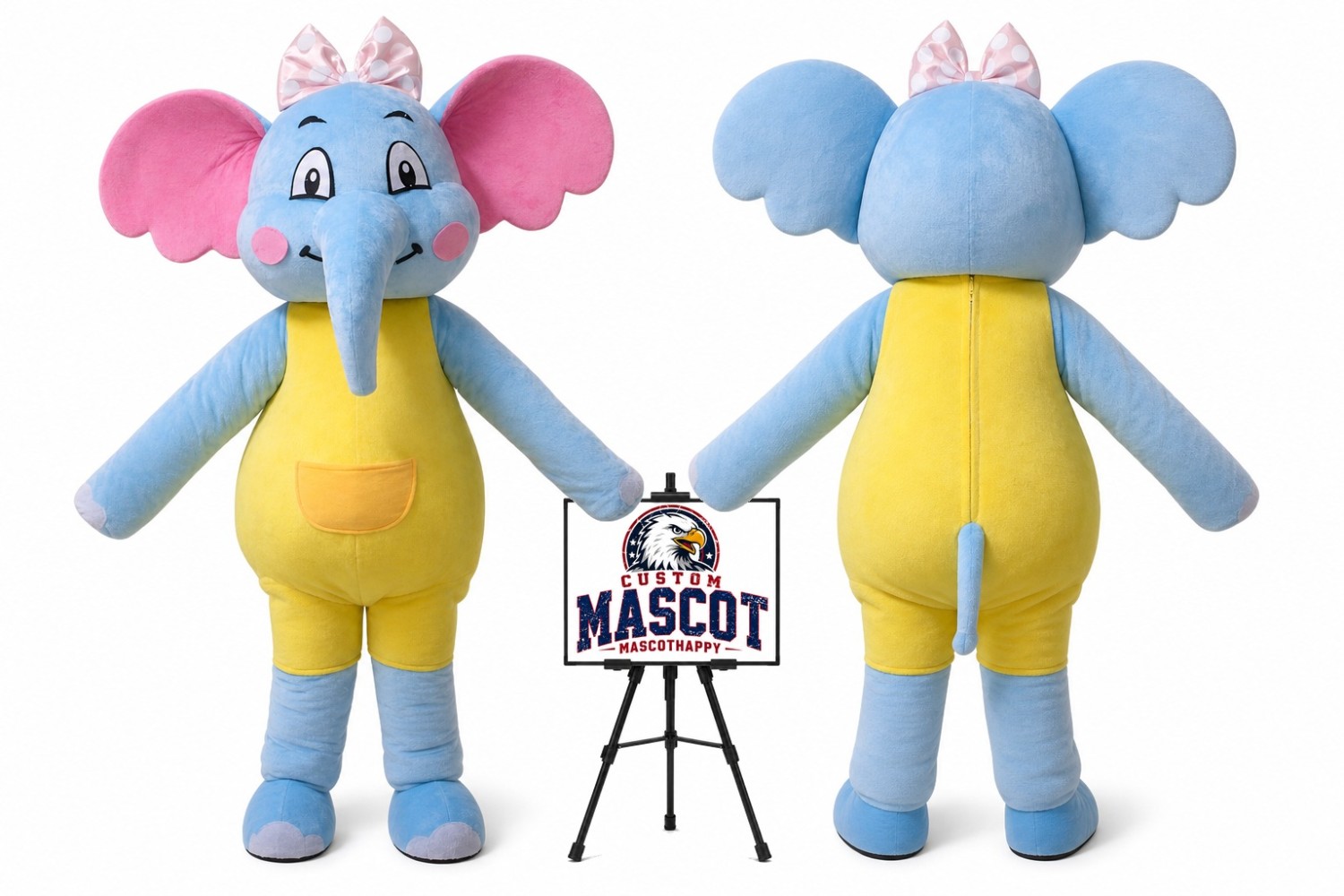 Elephant Girl Mascot Costume Elephant Girl Mascot Costume