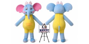 Elephant Girl Mascot Costume Elephant Girl Mascot Costume