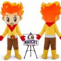 Energetic Fire Boy Mascot Costume
