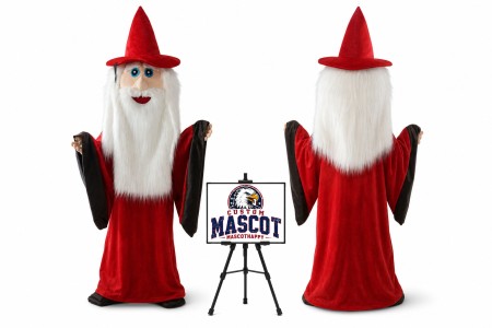 Fairy Cartoon Long Beard Old Man Mascot Costume