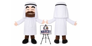 Fairytale Cartoon Arab King Mascot Costume Fairytale Cartoon Arab King Mascot Costume