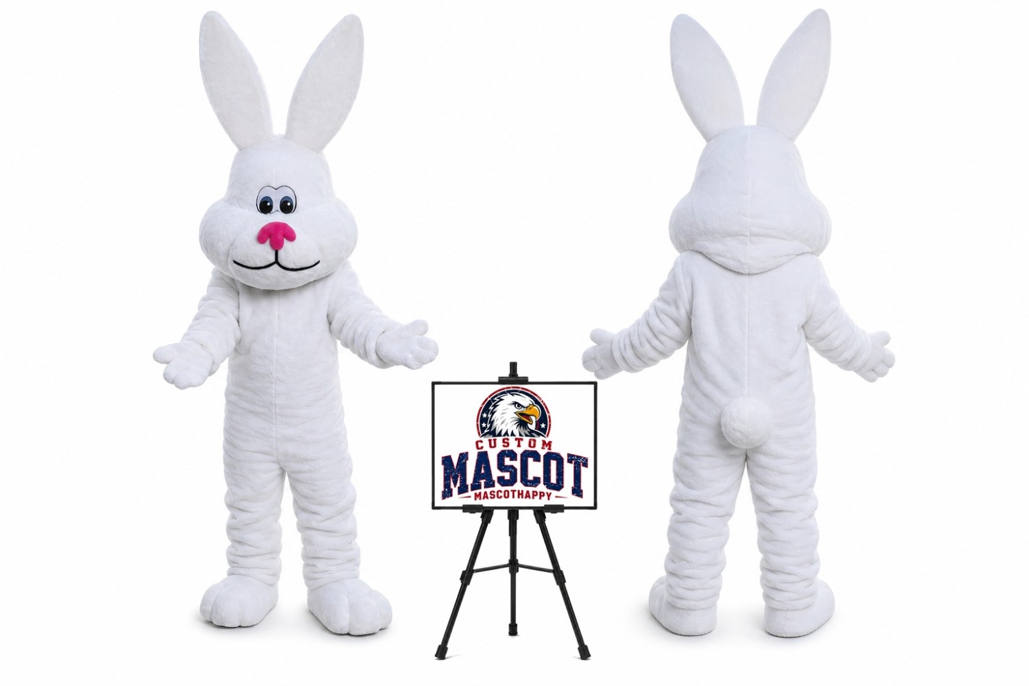 Fat Easter Rabbit Mascot Costume for Easter Events Fat Easter Rabbit Mascot Costume for Easter Events