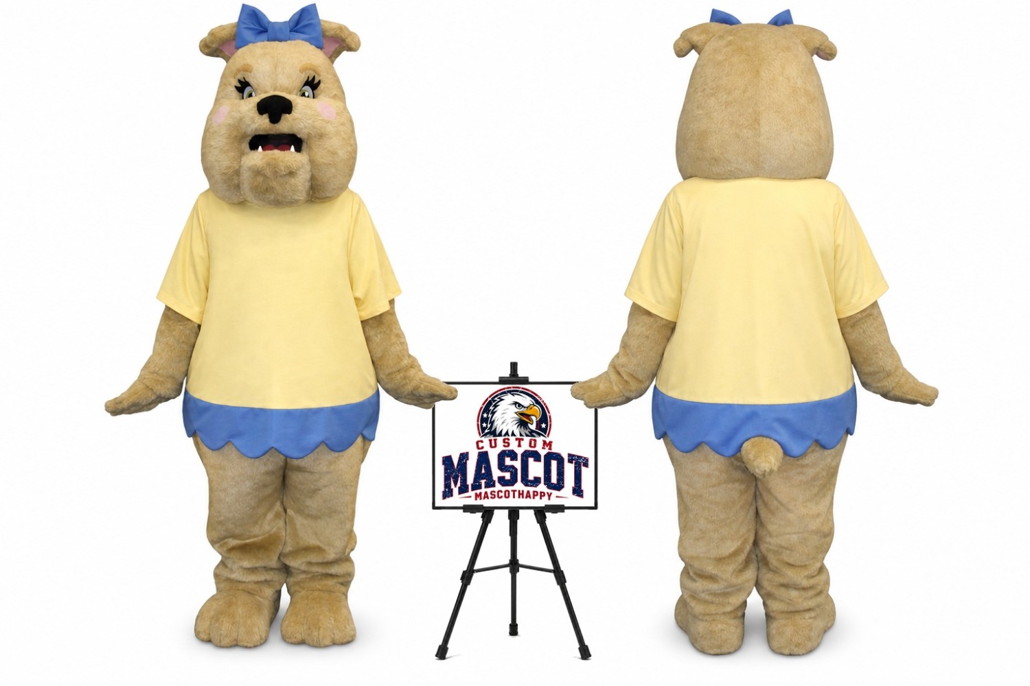 Female Bulldog Mascot Costume Female Bulldog Mascot Costume