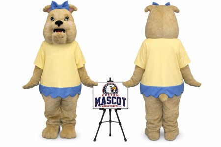Female Bulldog Mascot Costume