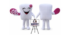 Female Tooth Teeth Mascot Costume Female Tooth Teeth Mascot Costume