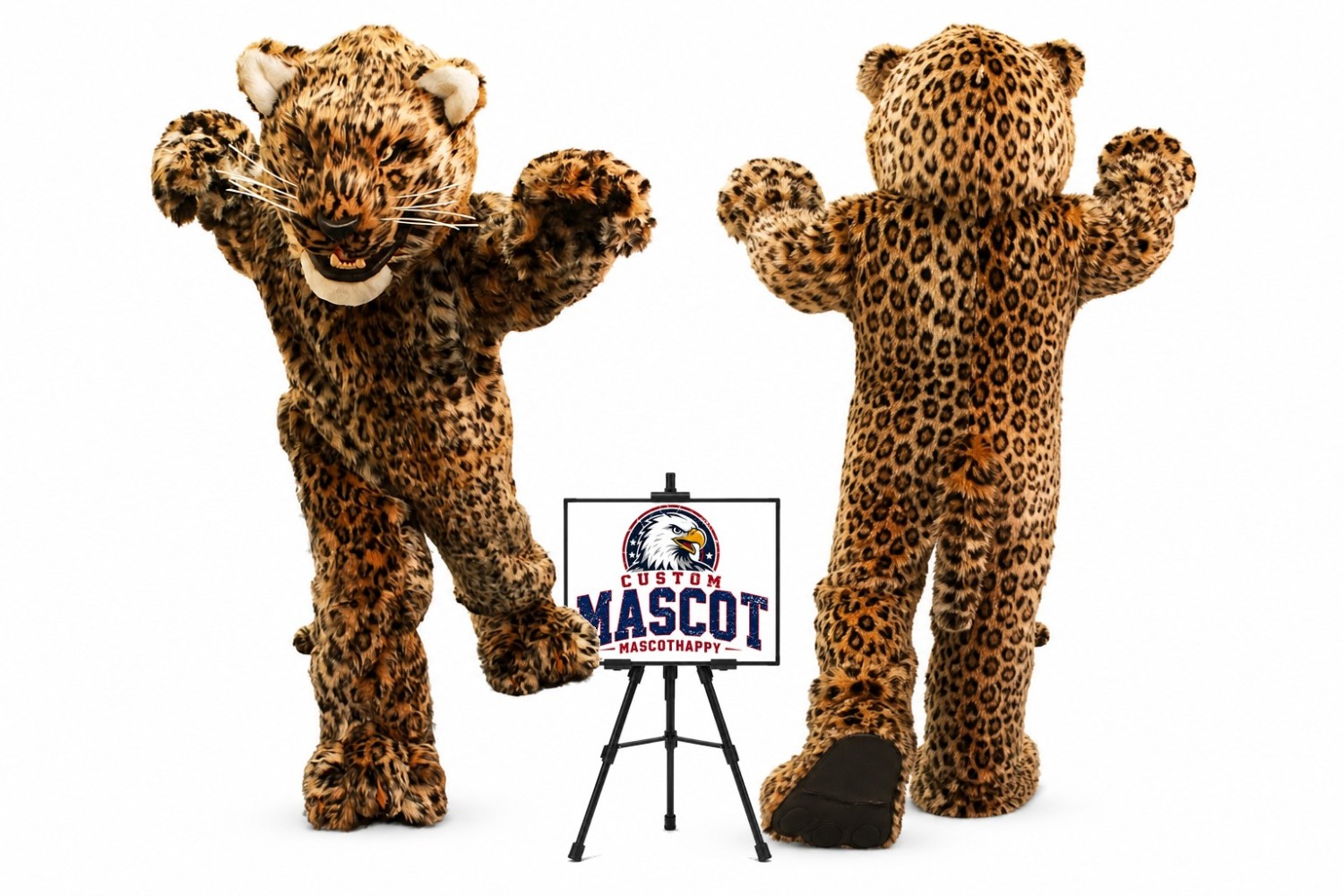 Fierce Leopard Jaguar Panther Mascot Costume Fierce Leopard Jaguar Panther Mascot Costume