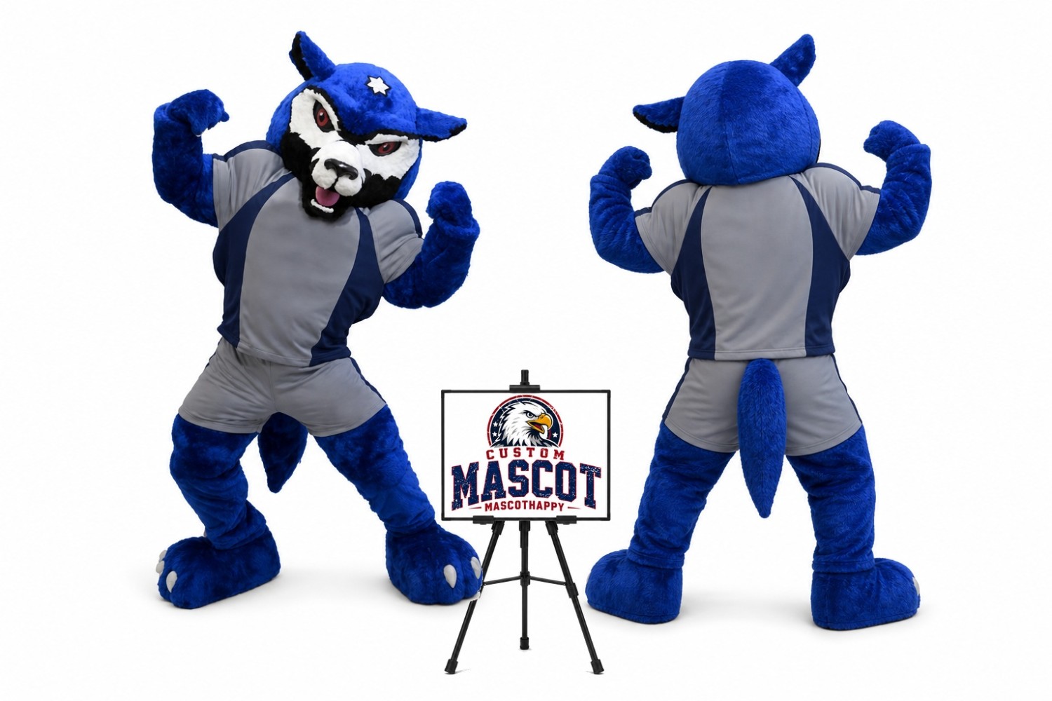 Fierce Wolf Mascot Costume Fierce Wolf Mascot Costume