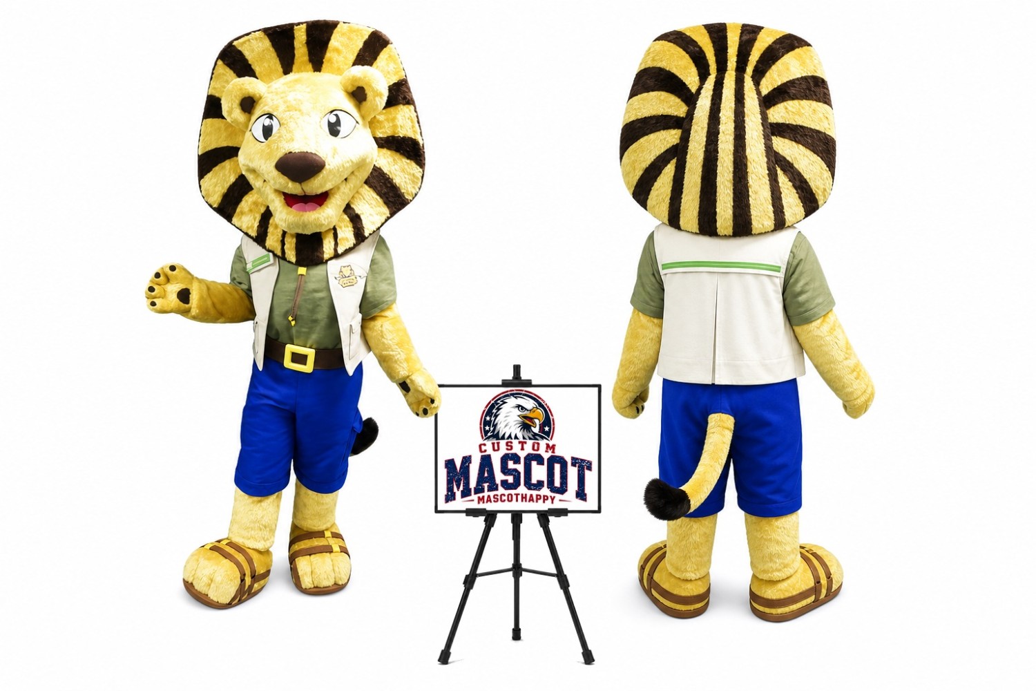 Folly Lion Mascot Costume Folly Lion Mascot Costume