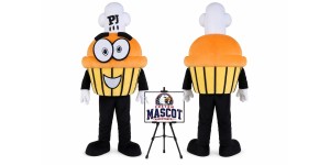 Food Cake Cartoon Mascot Costume for Food Events Food Cake Cartoon Mascot Costume for Food Events