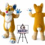 Fox Wolf Dog Fursuit Mascot Costume