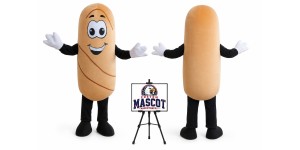 French Bread Mascot Costume for Food Events French Bread Mascot Costume for Food Events