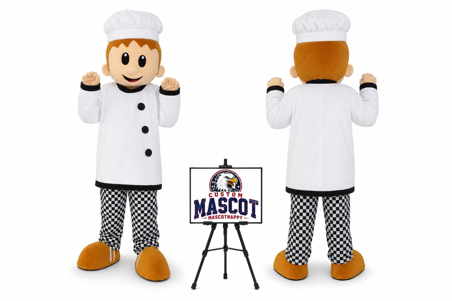 French Cook Chef Mascot Costume for Food Events French Cook Chef Mascot Costume for Food Events