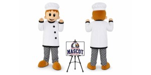 French Cook Chef Mascot Costume for Food Events French Cook Chef Mascot Costume for Food Events