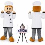 French Cook Chef Mascot Costume for Food Events