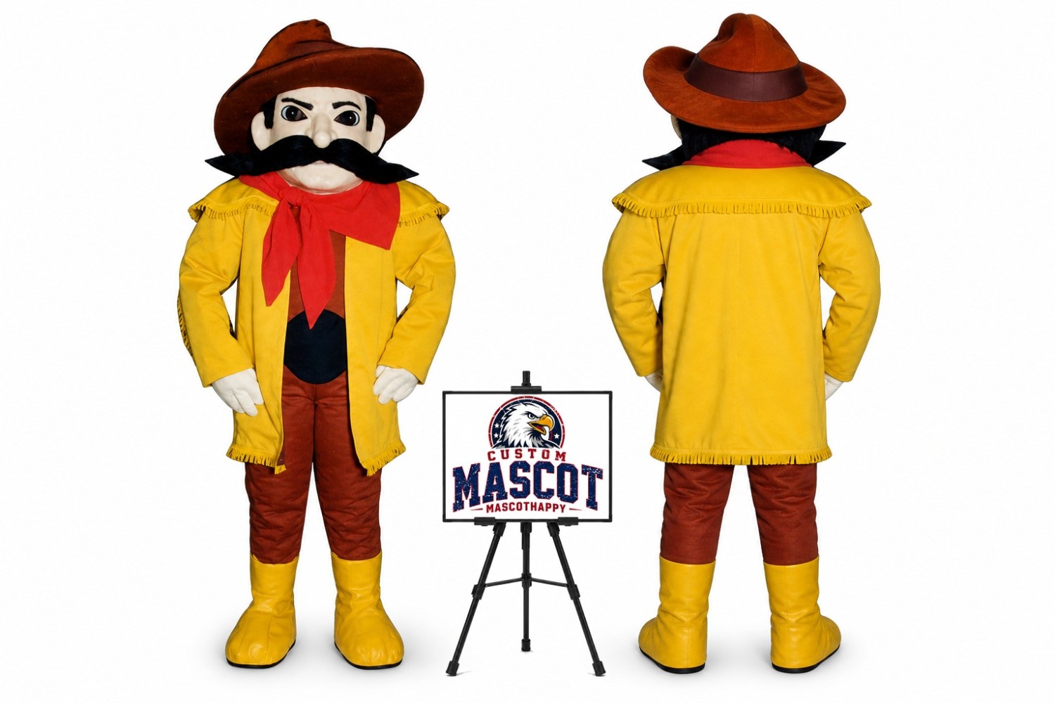 Frontiersman Mascot Costume Frontiersman Mascot Costume