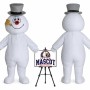 Frosty Snowman Mascot Costume for Christmas Events