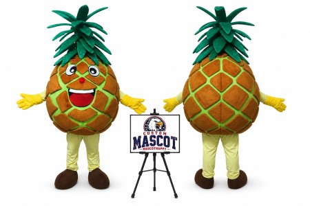 Fruit Cartoon Pineapple Mascot Costume for Food Events