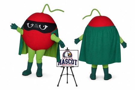 Fruit vegetables Cherry Superhero Mascot Costume