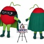 Fruit vegetables Cherry Superhero Mascot Costume