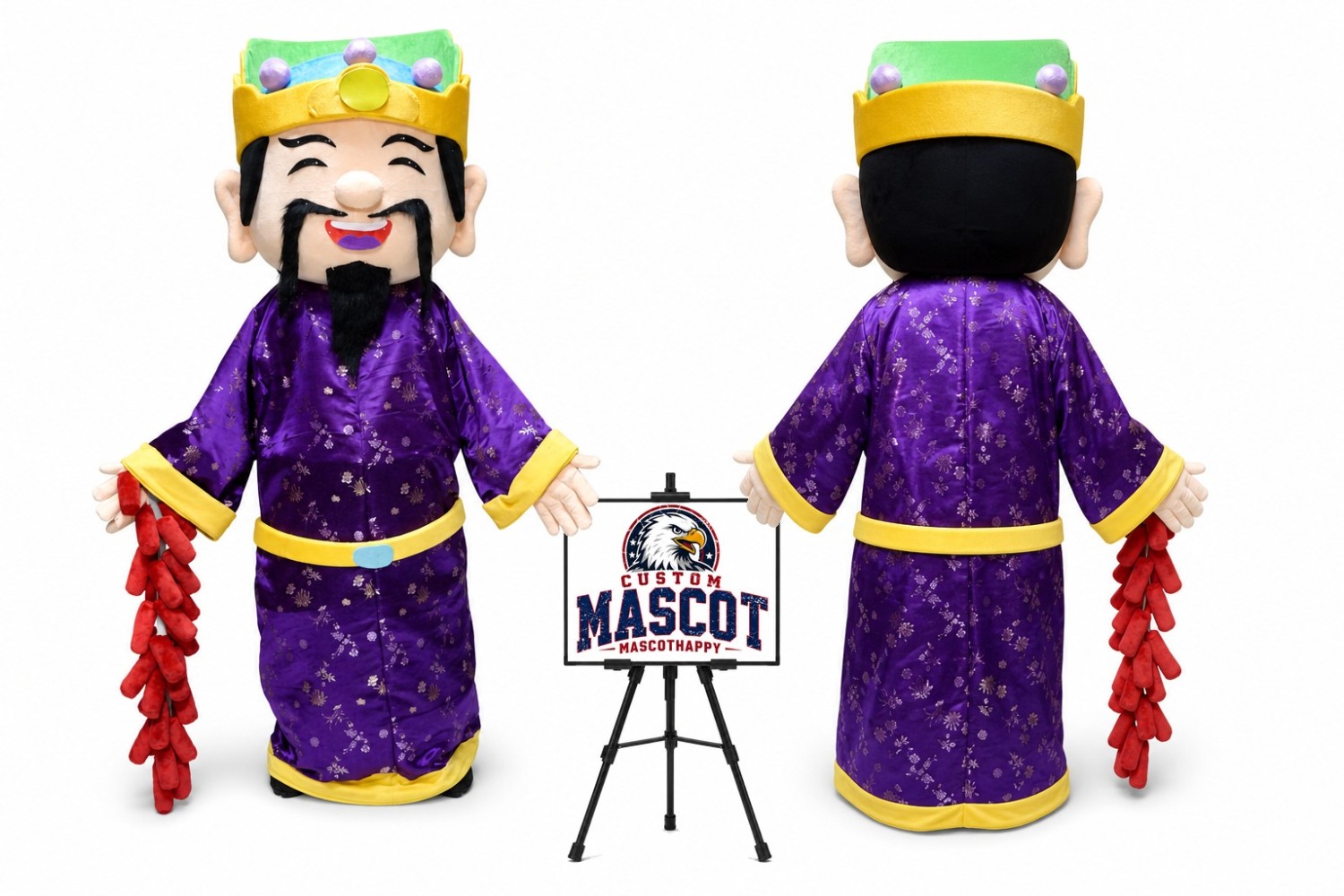 Fu Lu Shou Fortune New Year Mascot Costume Fu Lu Shou Fortune New Year Mascot Costume