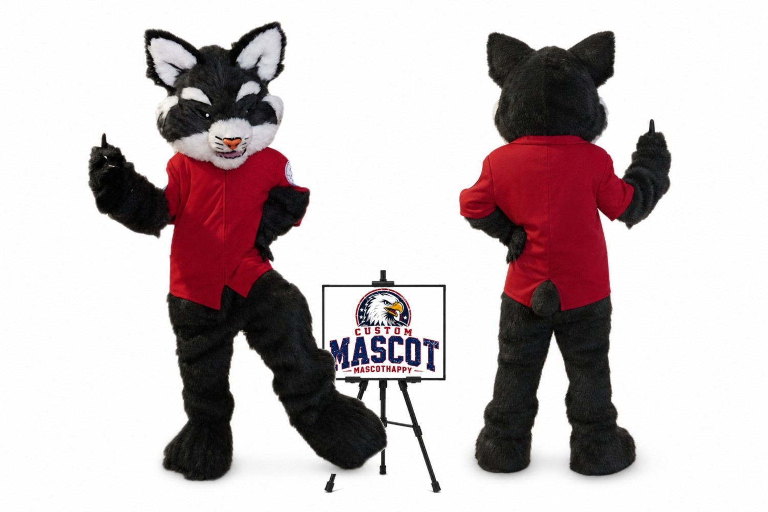 Funny Bobcat Cat Mascot Costume Funny Bobcat Cat Mascot Costume
