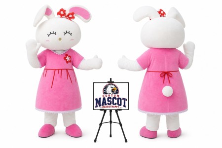 Funny Bunny Rabbit Girl Mascot Costume for Easter Events