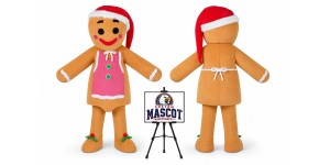 Funny Gingerbread Man Mascot Costume for Food Events Funny Gingerbread Man Mascot Costume for Food Events
