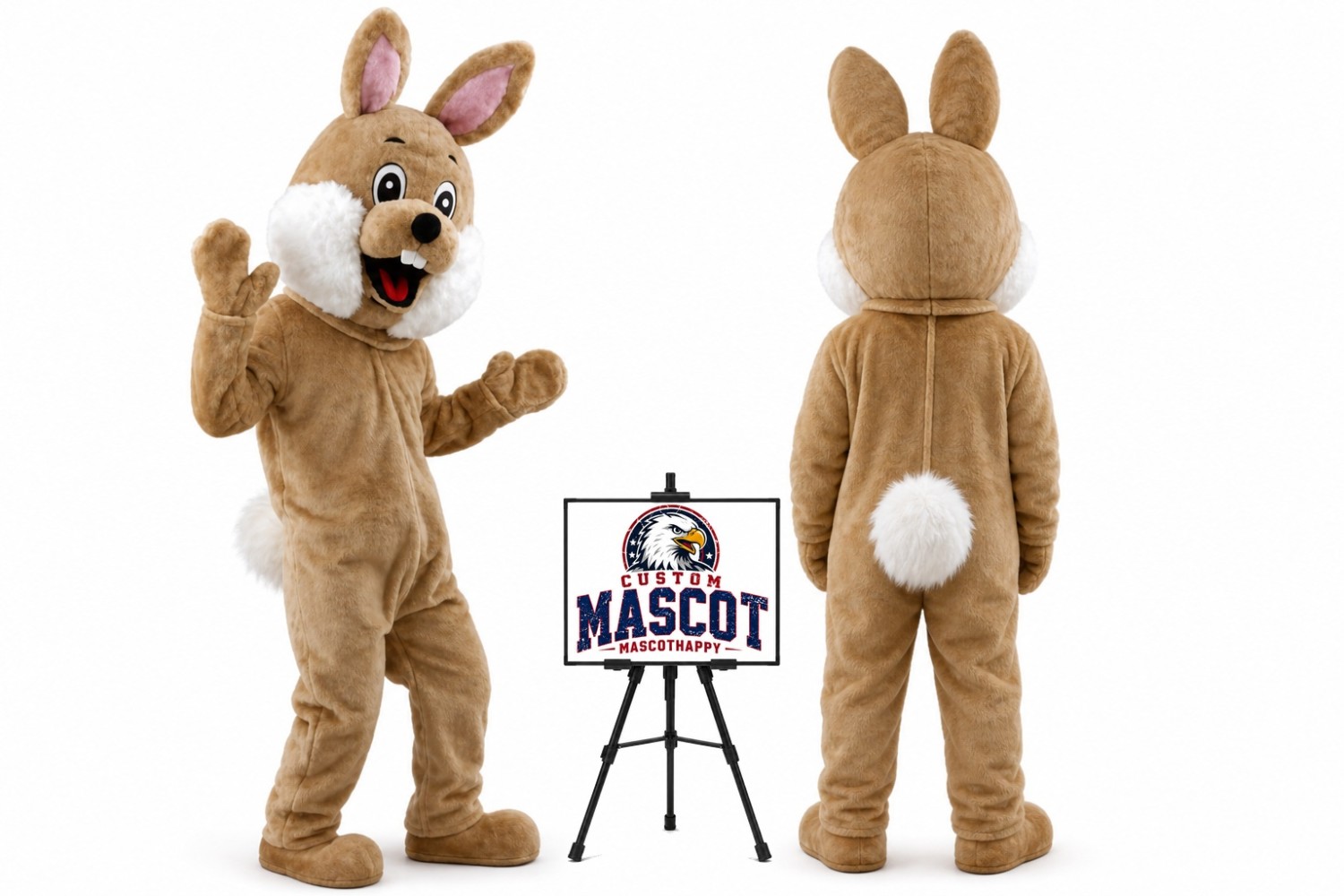 Fur Fanny Rabbit Mascot Costume for Easter Events Fur Fanny Rabbit Mascot Costume for Easter Events