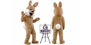 Fur Fanny Rabbit Mascot Costume for Easter Events Fur Fanny Rabbit Mascot Costume for Easter Events