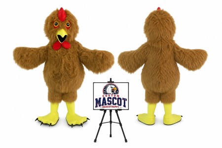 Furry Rooster Costume Adult Rooster Mascot Costume
