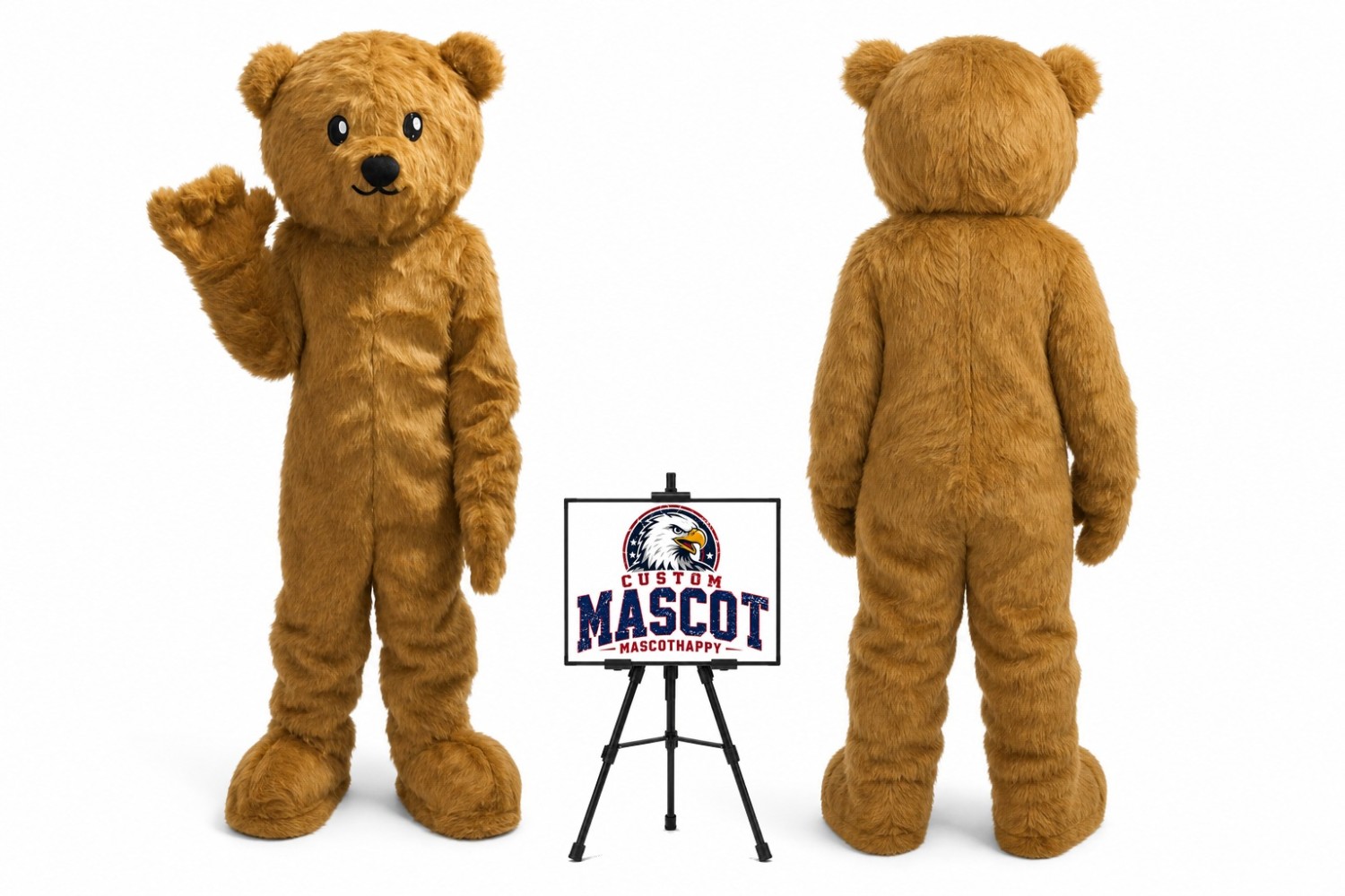 Furry Little Bear Mascot Costume Furry Little Bear Mascot Costume