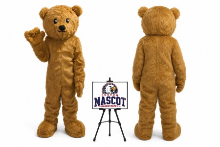 Furry Little Bear Mascot Costume
