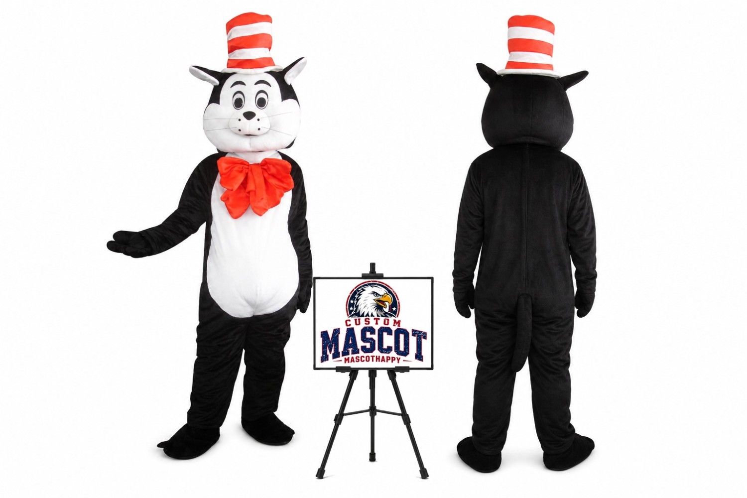 Giant Cat In The Hat Mascot Costume Giant Cat In The Hat Mascot Costume