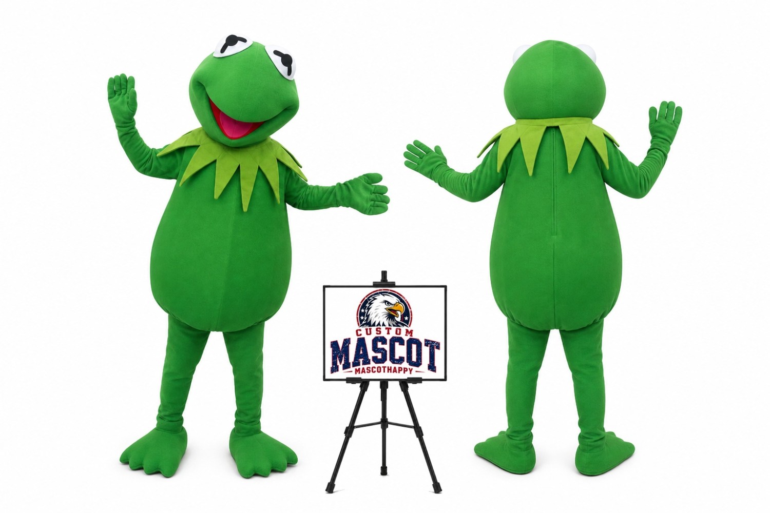 Giant Kermit the Frog Mascot Costume Giant Kermit the Frog Mascot Costume